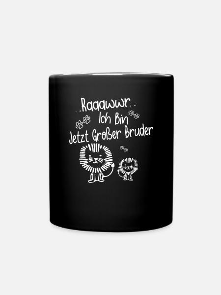 Raaawwr Ich Bin Jetzt Großer Bruder - Tasse einfarbig - Schwarz