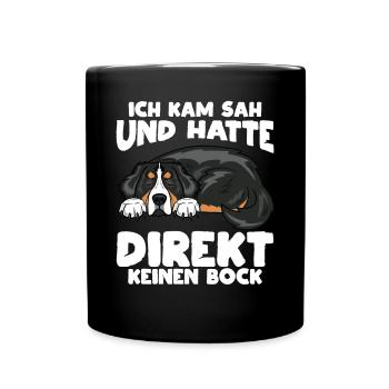 Berner Sennen Hunde Hundehalter Hundeliebhaber - Tasse einfarbig - Schwarz - Vorne