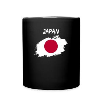 Japan japanese flag banner - Full Colour Mug - black - Front