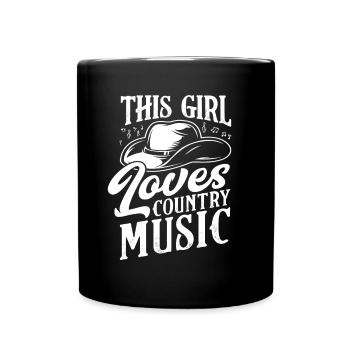 Country Music Femme Idée cadeau - Mug uni - noir - Devant