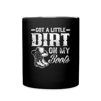 Country musique danse bottes bottes cadeau danseur - Mug uni - noir - Devant