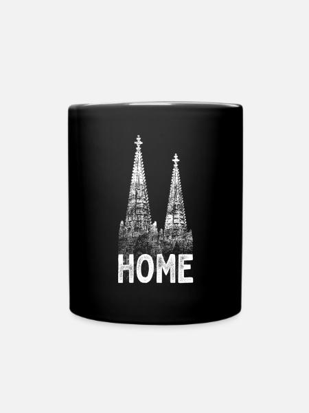 Köln Heimat Home Karneval Liebe Cologne Kölner Dom - Tasse einfarbig - Schwarz