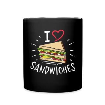 sandwich - Mug uni - noir - Devant