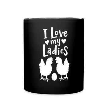 Élevage de poulet - Mug uni - noir - Devant