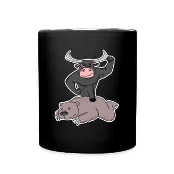 Échange haussier et baissier - Mug uni - noir - Devant