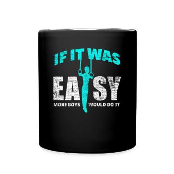 Turnen Jungs Turner Geschenk - Tasse einfarbig - Schwarz - Vorne