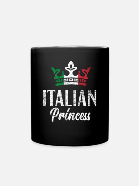 Italie princesse italienne - Mug uni - noir