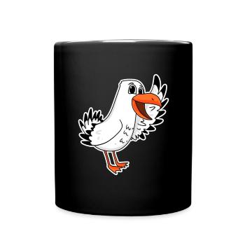 Mouette mer - Mug uni - noir - Devant