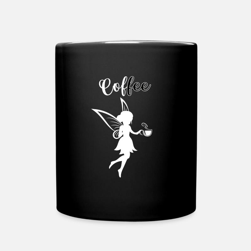 Kaffeefee Silhouette Coffee Kaffee Fee Getränk - Tasse einfarbig - Schwarz