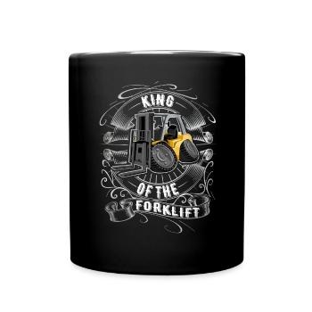 King Of The Forklift - Full Colour Mug - black - Front