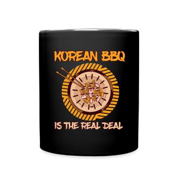 Korean BBQ is the Real Deal Asian Tradi - Full Colour Mug - black - Front