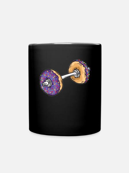Donut Hantel - Tasse einfarbig - Schwarz