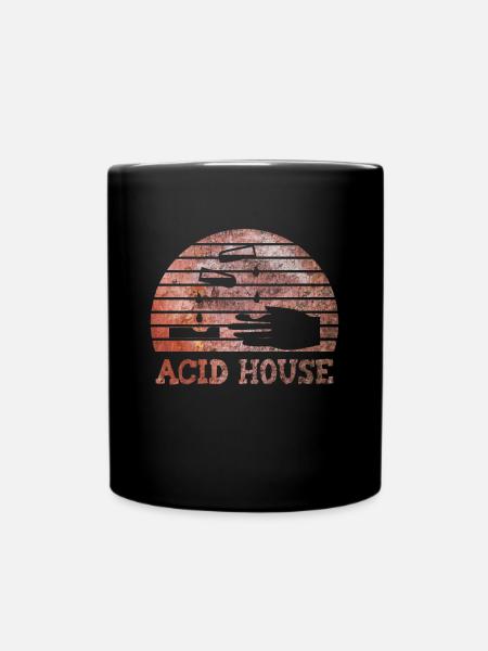 Acid House Ätzend Rost rostig - Tasse einfarbig - Schwarz