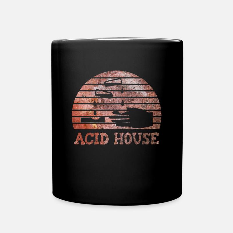 Acid House Ätzend Rost rostig - Tasse einfarbig - Schwarz