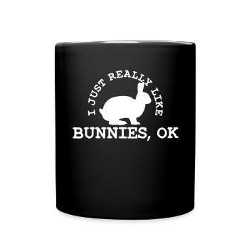 Bunny Rabbit Amoureux du lapin - Mug uni - noir - Devant