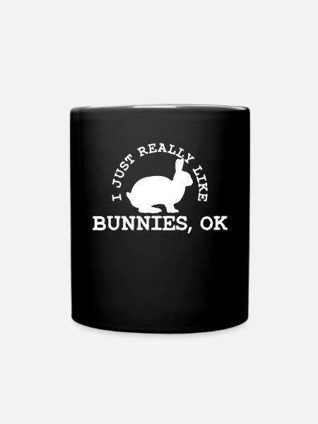 Bunny Rabbit Bunny Lover - Full Colour Mug - black