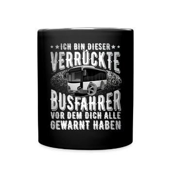 Busfahrer - Tasse einfarbig - Schwarz - Vorne