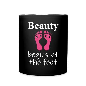 Soins des pieds pédicure podiatre nail salon cadeau - Mug uni - noir - Devant