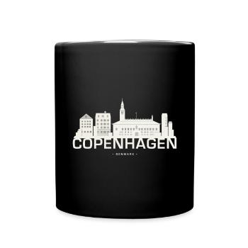 Kopenhagen Copenhagen Skyline - Tasse einfarbig - Schwarz - Vorne