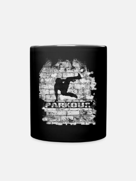 Parkour - Tasse einfarbig - Schwarz