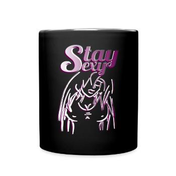 Beautiful Girl Stay Sexy - Full Colour Mug - black - Front