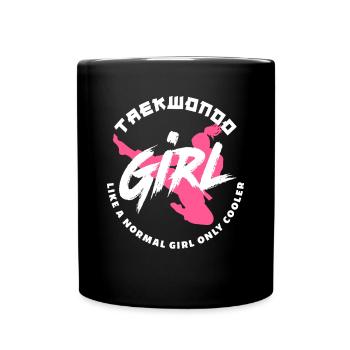 Idée cadeau de taekwondo fille sportive - Mug uni - noir - Devant