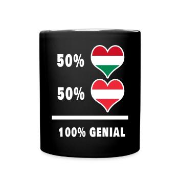 Ungarn und Österreich Genial / Geschenk - Tasse einfarbig - Schwarz - Vorne