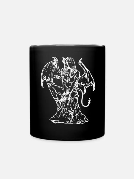 Démon Satan Diable Diable Diable Diable Femme Sombre - Mug uni - noir