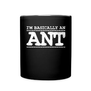 Ameise Insekt Ameisen - Tasse einfarbig - Schwarz - Vorne
