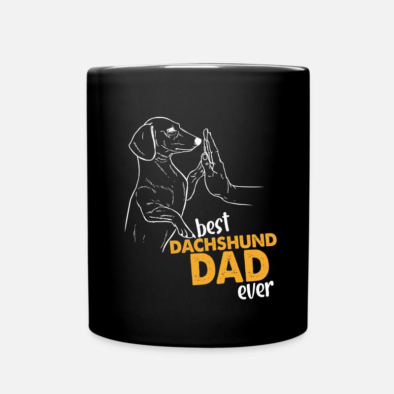 Best Dachshund Dad Ever Dackel Papa - Tasse einfarbig - Schwarz