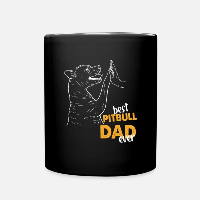 Best Pitbull Dad Ever - Tasse einfarbig - Schwarz