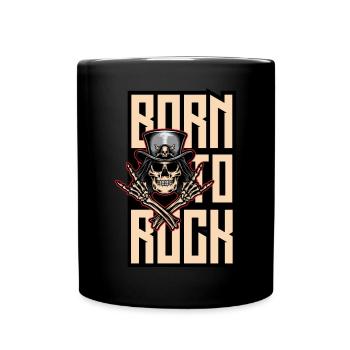 Old Punks Never Die - Born To Rock- Stay Punk - Tasse einfarbig - Schwarz - Vorne