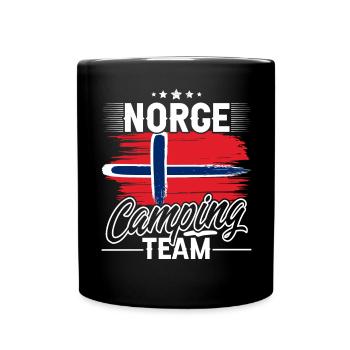 L'équipe de camping de Norvège - Mug uni - noir - Devant