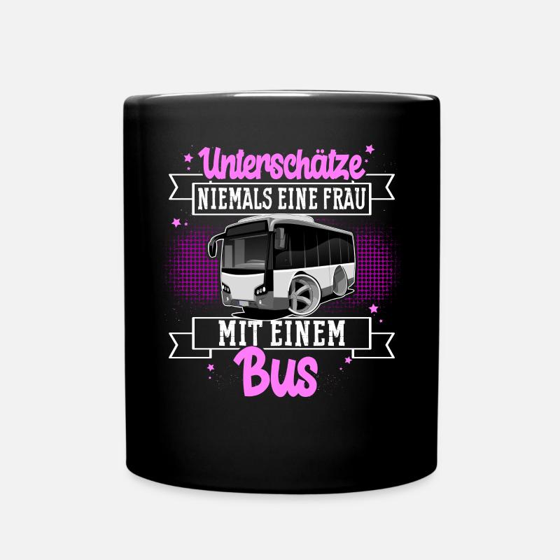 Busfahrerin - Tasse einfarbig - Schwarz