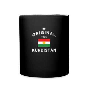 Kurdistan Kurdish flag flag - Full Colour Mug - black - Front