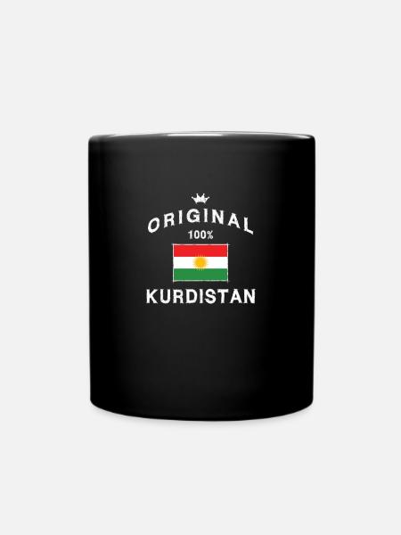 Kurdistan kurdisch Fahne Flagge - Tasse einfarbig - Schwarz