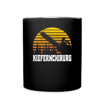 Kiefernchirurg Holzfäller Motorsäge Kettensäge - Tasse einfarbig - Schwarz - Vorne