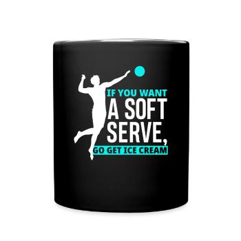 Volleyball Leidenschaft Geschenkidee - Tasse einfarbig - Schwarz - Vorne