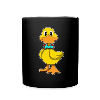 Ente Schleife - Tasse einfarbig - Schwarz - Vorne