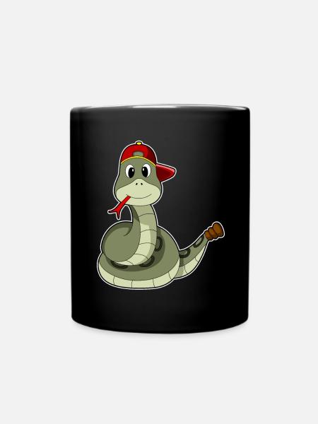 Schlange Schüler Cap Schule - Tasse einfarbig - Schwarz