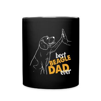 Best Beagle Dad Ever - Tasse einfarbig - Schwarz - Vorne
