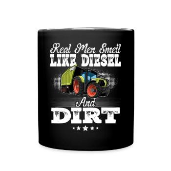 Tracteur disant drôle - Mug uni - noir - Devant