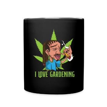 Cannabis hemp stoner gift - Full Colour Mug - black - Front