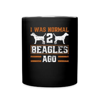 Beagle - Tasse einfarbig - Schwarz - Vorne