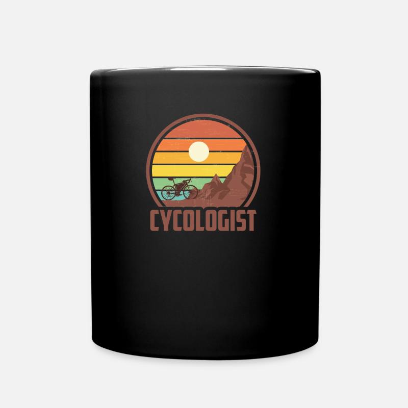 Cycologist Evolution, lustiges MTB Fahrrad Geschen - Tasse einfarbig - Schwarz