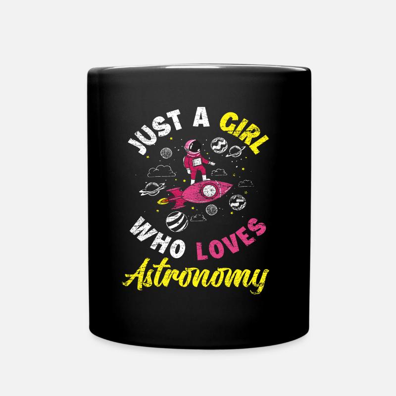 Astronomie Mädchen - Tasse einfarbig - Schwarz