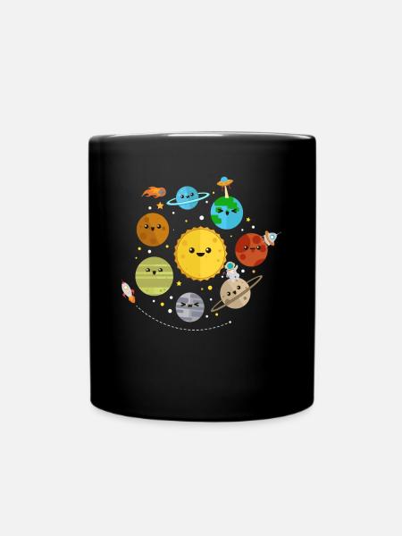 Astronomy Solar System Space Children - Full Colour Mug - black