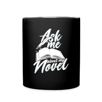Livre auteur écrivain romancier cadeau - Mug uni - noir - Devant