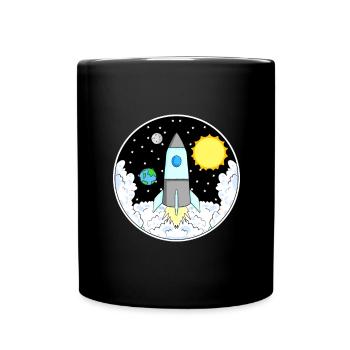 Rocket space - Full Colour Mug - black - Front