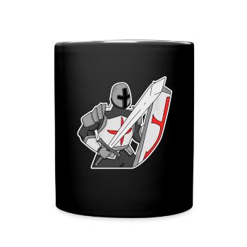 Knights Templar Knight Middle Ages - Full Colour Mug - black - Front